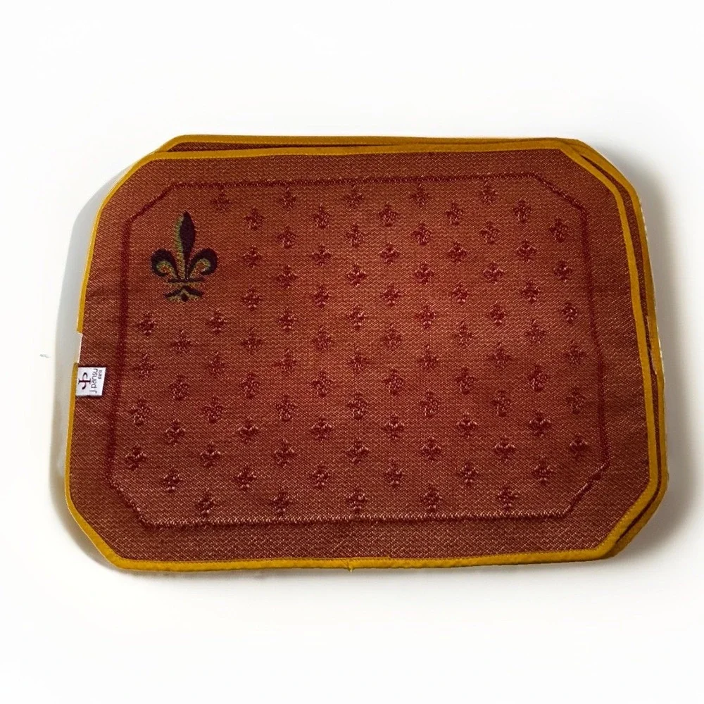 Jules Pansu Paris Tapestry Placemats Fleur-de-Lis French Country Set Of 4